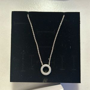 Pandora Logo Pave Circle Necklace